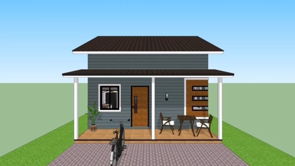 Small House Design 7x6 Meter 3 Bed 1 bath layout