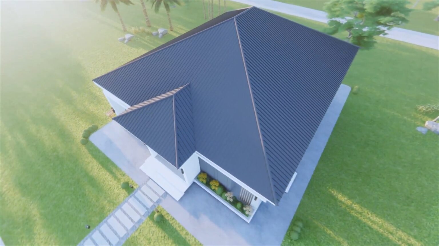House Design 10x12.5 Meter Home Plan 33x41 Feet 4 Bedroom 2 Bath Hip ...