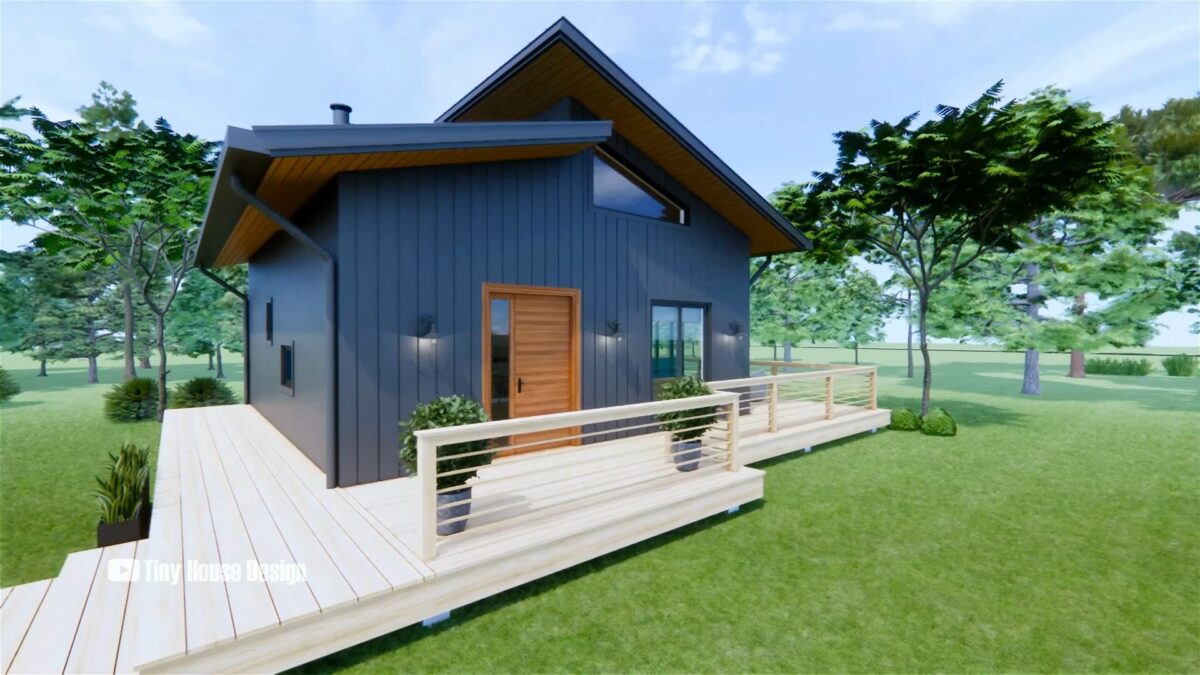 Small House Design 7x8 Meter 23x26 Feet 1 Bedroom 1 Bathroom 2