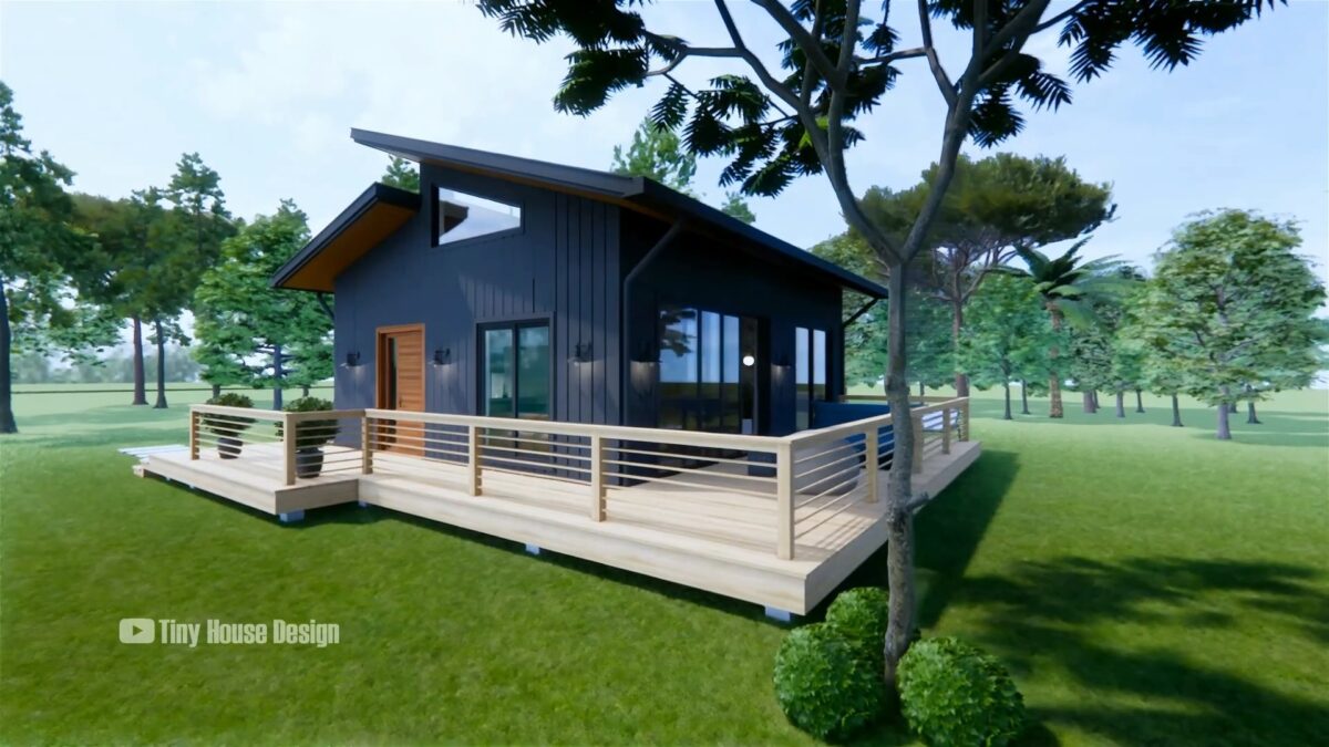 Small House Design 7x8 Meter 23x26 Feet 1 Bedroom 1 Bathroom 3