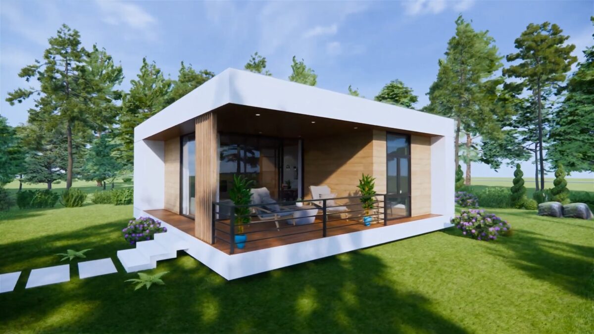 Small House Design 8x7 Meter 23x26 Feet 2 Bedroom 1 Bathroom