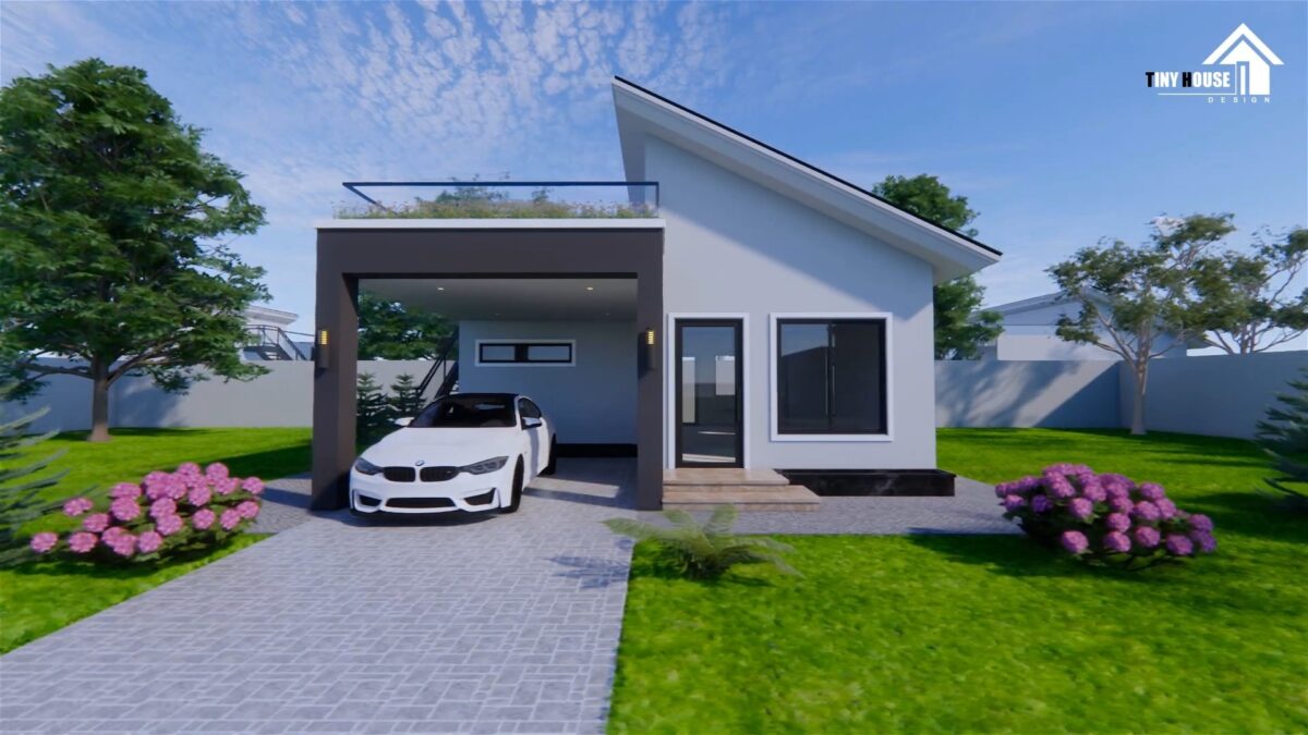 Small House Design 8x8.5 Meter 26x29 Feet 1 Bedroom 1 Bath (68sqm) PDF Full Plan