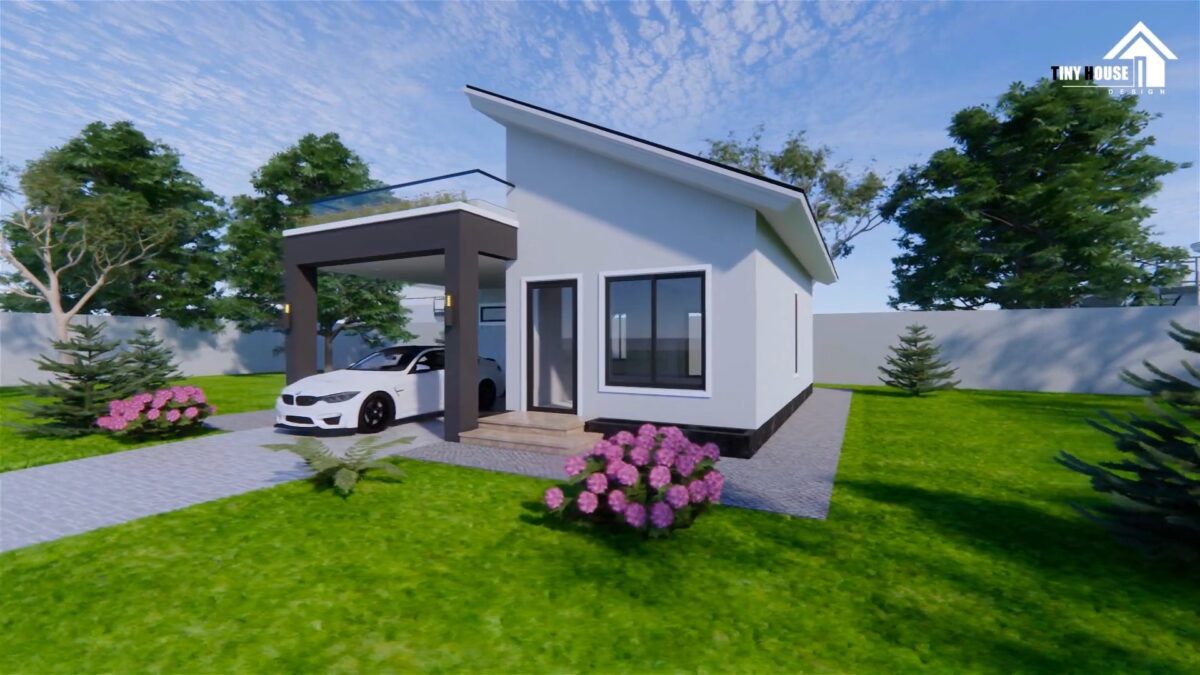 Small House Design 8x8.5 Meter 26x29 Feet 1 Bedroom 1 Bath (68sqm) PDF Full Plan