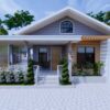 Beautifully Small House 6x9 Meter House Design 20x30 Feet 2 Bed 1 Bath Gable Roof PDF Plan