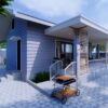 Beautifully Small House 6x9 Meter House Design 20x30 Feet 2 Bed 1 Bath Gable Roof PDF Plan