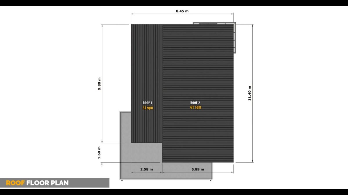 House Design 23x33 Feet Small House Plan 7x10 Meter 3 Bed 2 Bath - Image 4