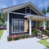 House Plans 3d 6x9 Meter Small house design 20x30 Feet 2 Bed 1 Bath Gable Roof PDF Plan