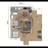 House Plans 3d 6x9 Meter Small house design 20x30 Feet 2 Bed 1 Bath Gable Roof PDF Plan layout