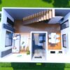 Simple House Design 5x7 Meter House Plans 15x23 Feet 2 Bed 2 Bath Shed Roof PDF plan