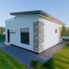 Small House Design 10.7x8 Meter House Plan 35x26 Feet 2 Bed Shed Roof with Terrace Roof
