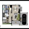 Small House Design 10.7x8 Meter House Plan 35x26 Feet 2 Bed Shed Roof with Terrace Roof