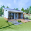 Small House Design 17x20 Feet House Design 5x6 Meter 1 Bed 1 Bath Gable Roof PDF Plan