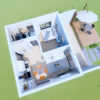 Small House Design 17x20 Feet House Design 5x6 Meter 1 Bed 1 Bath Gable Roof PDF Plan