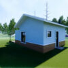 Small House Design 17x20 Feet House Design 5x6 Meter 1 Bed 1 Bath Gable Roof PDF Plan