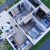Small House Design 20x26 Feet House Plan 6x8 Meter 1 Bed 1 Bath Shed Roof PDF Full Plans