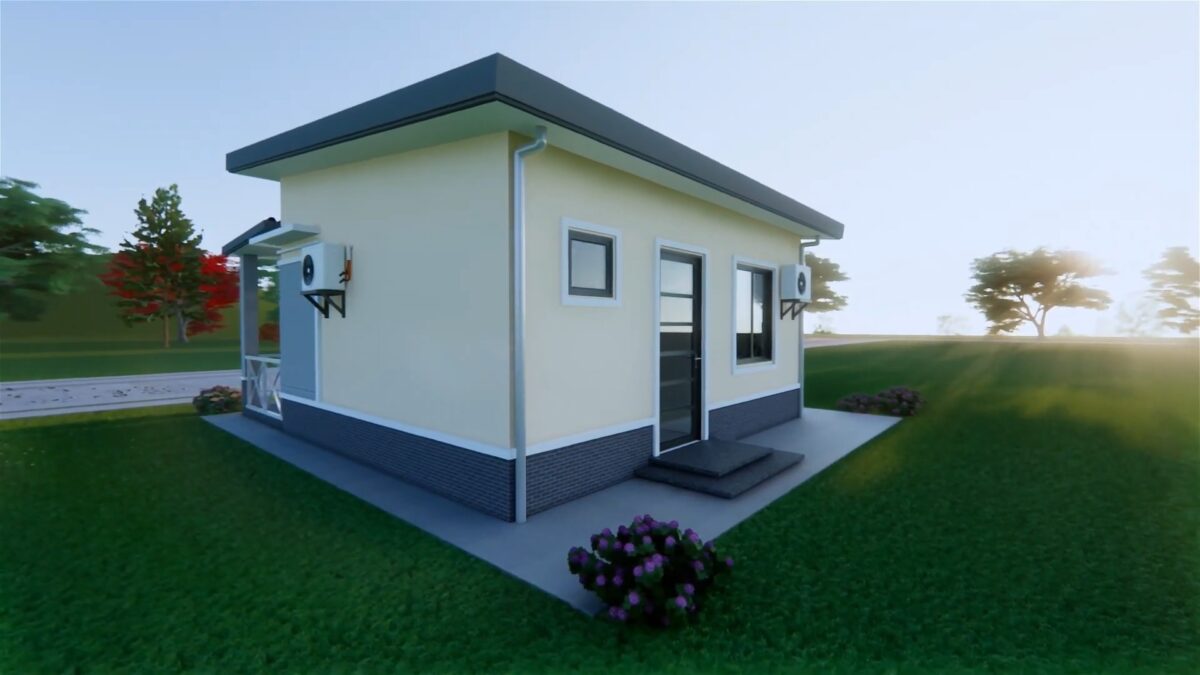 Small House Design 20x27 Feet House Plans 6x5 Meter 1 Bed 1 Bath Shed Roof PDF Plans