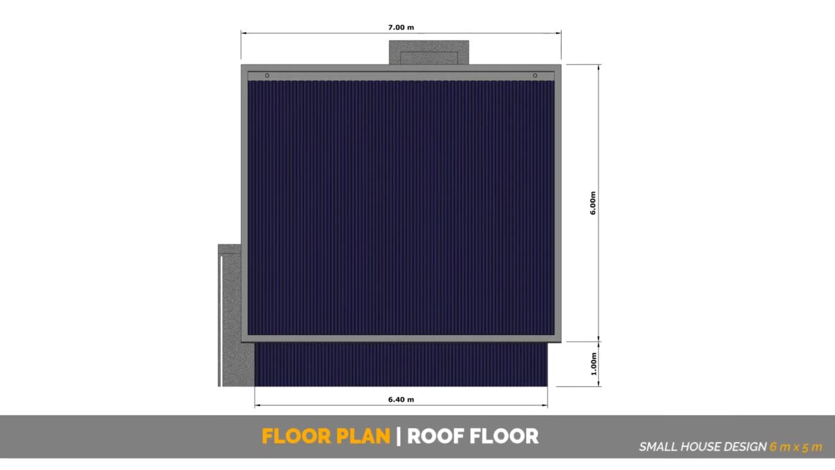 Small House Design 20x27 Feet House Plans 6x5 Meter 1 Bed 1 Bath - Image 4