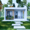 Small House Design 4x6 Meter House Plan 13x20 Feet 1 Bed 1 Bath Hidden Shed Roof PDF Plan