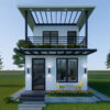 Small House Design 4x7 Meter House Plans 13x23 Feet 1 Bed 1 Bath Shed Roof Pdf Plan