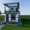 Small House Design 4x7 Meter House Plans 13x23 Feet 1 Bed 1 Bath Shed Roof Pdf Plan