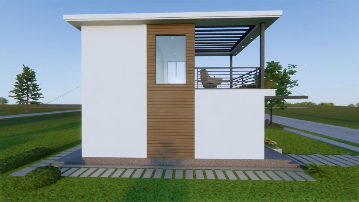 Small House Design 4x7 Meter House Plans 13x23 Feet 1 Bed 1 Bath Shed Roof Pdf Plan