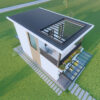 Small House Design 4x7 Meter House Plans 13x23 Feet 1 Bed 1 Bath Shed Roof Pdf Plan