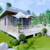 Small House Design 5.5x6.5 Meter House Plan 18x21 Feet 1 Bed 1 Bath Terrace Roof PDF Plan 6