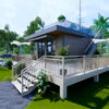 Small House Design 5.5x6.5 Meter House Plan 18x21 Feet 1 Bed 1 Bath Terrace Roof PDF Plan 6