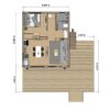 Small House Design 5.5x6.5 Meter House Plan 18x21 Feet 1 Bed 1 Bath Terrace Roof PDF Plan 6