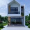 Small House Design 5x11 Meter House Plan 17x36 Feet 3 Bed 3 Bath Gable Roof PDF Full Plan
