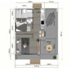 Small House Design 6.5x8 Meter House Plans 21x26 Feet 1 Bed 1 Bath Flat Roof Full PDF Plans layout