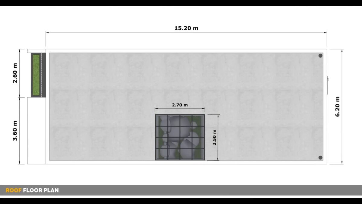 Small House Design 6x15 M House Plans 20x49 Feet 3 Bed 3 Bath Flat Roof PDF Full Plan