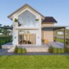 Small House Design 7.5x7 Meter House Plans 25x23 Feet 1 Bed with Double Bed Loft