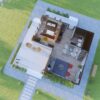Small House Design 7.5x7 Meter House Plans 25x23 Feet 1 Bed with Double Bed Loft m