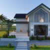 Small House Design 7.5x7 Meter House Plans 25x23 Feet 1 Bed with Double Bed Loft 9