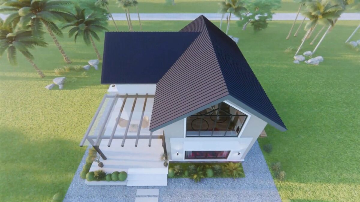 Small House Design 7.5x7 Meter House Plans 25x23 Feet 1 Bed - Image 13