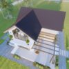 Small House Design 7.5x7 Meter House Plans 25x23 Feet 1 Bed with Double Bed Loft 9