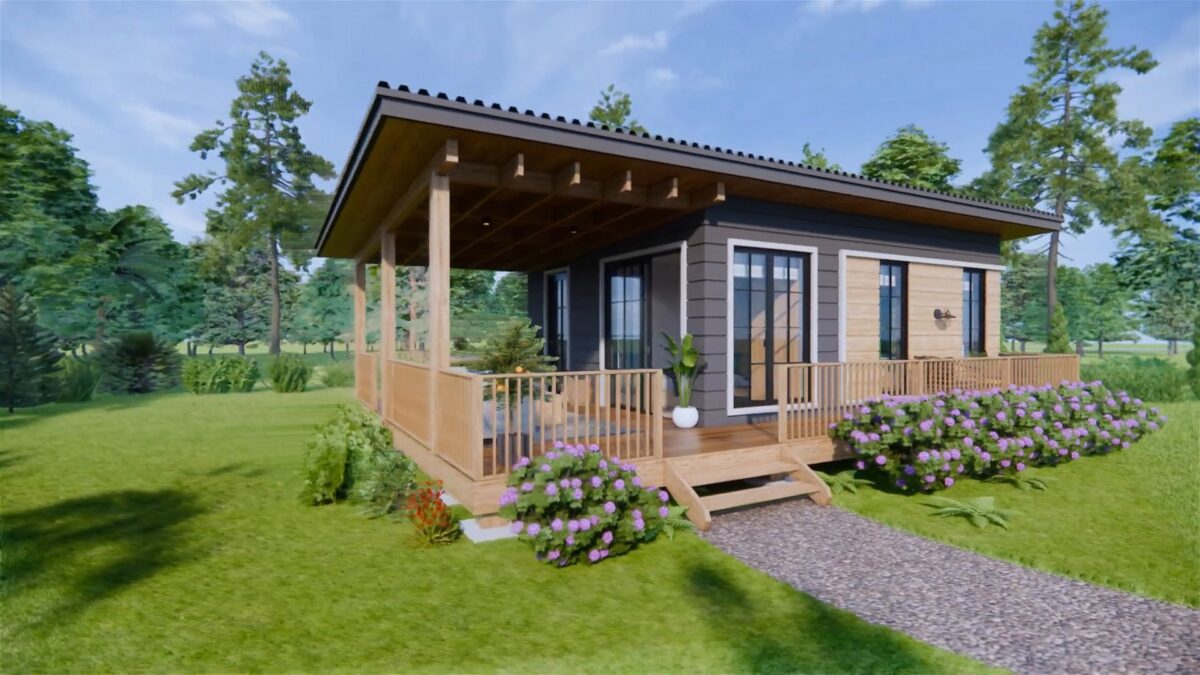 Small House Design 9.5x5 Meter House Plans 31x17 Feet 2 Bed 1 Bath Shed Roof PDF Plan