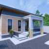 Small House Plan 23x30 Feet House Design 7x9 Meter 2 Bed 1 Bath Shed Roof PDF Plan layout