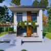 Small House Plan 5x5 Meter House Design 17x17 Feet 3 Bed 1 Bath Shed Roof PDF Plans