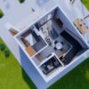 Small House Plan 5x5 Meter House Design 17x17 Feet 3 Bed 1 Bath Shed Roof PDF Plans