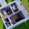 Small House Plan 5x5 Meter House Design 17x17 Feet 3 Bed 1 Bath Shed Roof PDF Plans
