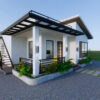 Small House Plan 7.5x8 Meter House Design 25x26 Feet 2 Bed 1 Bath Shed Roof PDF Plan