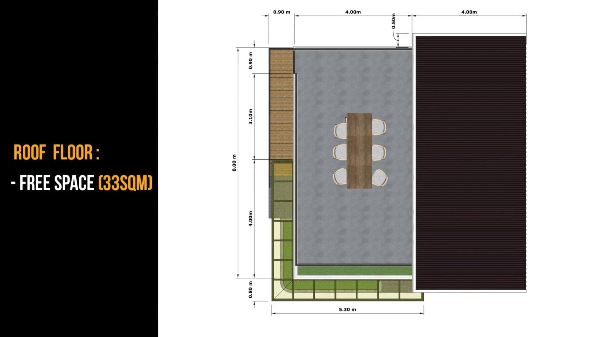 Small House Plan 7.5x8 Meter House Design 25x26 Feet 2 Bed 1 Bath Shed Roof PDF Plan layout