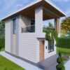 Small House Plans 4x7 Meter House Design 13x23 Feet 1 Bed 1 Bath Hidden Shed Roof 6