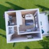 Small House Plans 4x7 Meter House Design 13x23 Feet 1 Bed 1 Bath Hidden Shed Roof