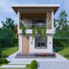 Small House Plans 4x7 Meter House Design 13x23 Feet 1 Bed 1 Bath Hidden Shed Roof 6