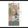 Small House Plans 4x7 Meter House Design 13x23 Feet 1 Bed 1 Bath Hidden Shed Roof layout ground