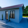 Small House Plans 5.5x8 Meter House Design 18x26 Feet 2 Bed 1 Bath Gable Roof PDF Plan