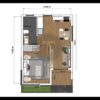 Small House Plans 5x7 Meter House Design 17x23 Feet 1 Bed 1 Bath Shed Roof PDF Plan layout